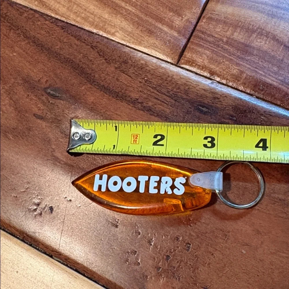 Hooters Translucent Orange Surfboard Keyring